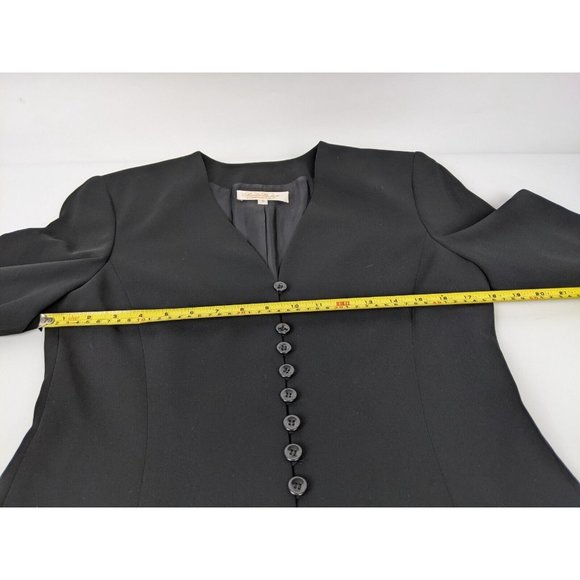 Brooks Brothers Classic Long Blazer Size 8 Black Suit Jacket Vintage Career - Picture 6 of 10